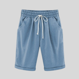 Laura - Behagelige bomuldsshorts med snøre i taljen
