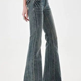 Lavtaljede, mikro-flared slim jeans