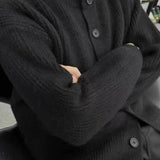 Oversized cardigan med rullekrave