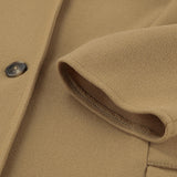 Løstsiddende uldfrakke med revers