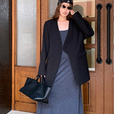 Afslappet oversized sort blazer