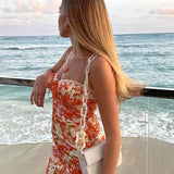 Sexet, printet bodycon bandeau-kjole til ferien