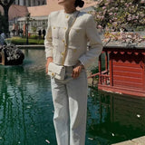 Kort, enkeltradet tweedfrakke