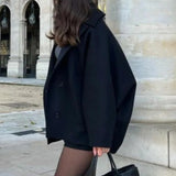 Kort, afslappet jakke i uldblanding