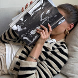 Let stribet strikvest