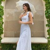 Klassisk ribbet cykeldragt med lange ærmer og firkantet halsudskæring - Hvid