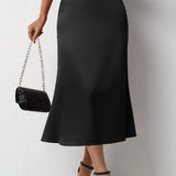 havfruehale satin nederdel