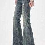 Lavtaljede, mikro-flared slim jeans