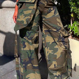 Afslappede camouflage cargobukser med flere lommer
