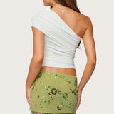 Broderet pailletteret bodycon mini nederdel