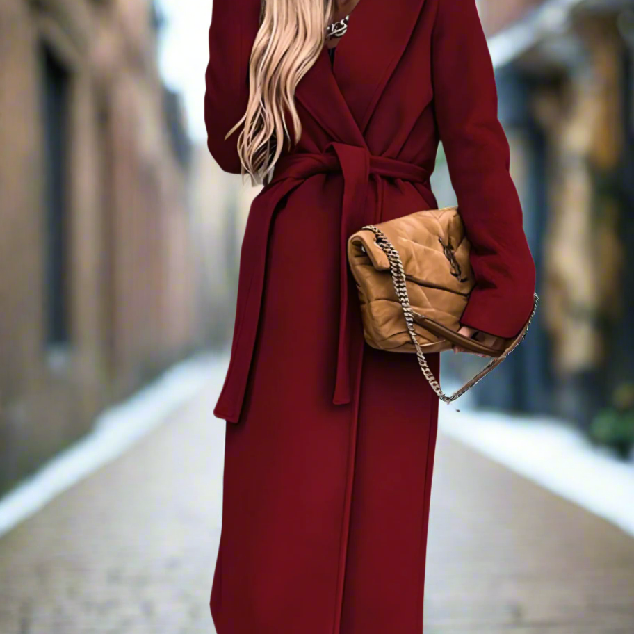 Elegant efterårsjakke med bælte - komfortabel, åndbar, raffineret til kvinder