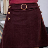 Corduroy A-formet bodycon-nederdel