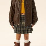 Oversized retro bikerjakke