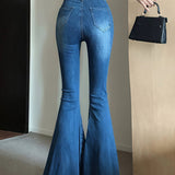 Højtaljede, vide havfruejeans