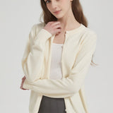 Let bomuldsstrikket friluftsvest med rund hals