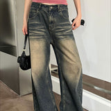 Vintage falmede denimjeans med vide ben