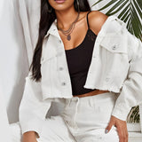 Denimjakke med rå kanter