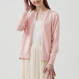 Let bomuldsstrikket friluftsvest med rund hals