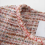 Jakke i tweedblanding med rund hals