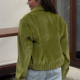 Overdimensioneret baseballjakke i fløjl