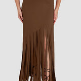 Gotisk mini-nederdel med punk-frynser