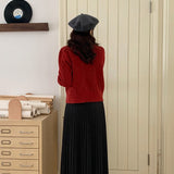 Ribbet cardigan med glitrende sløjfe