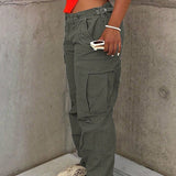 Sommer cargobukser med smal pasform og lige ben