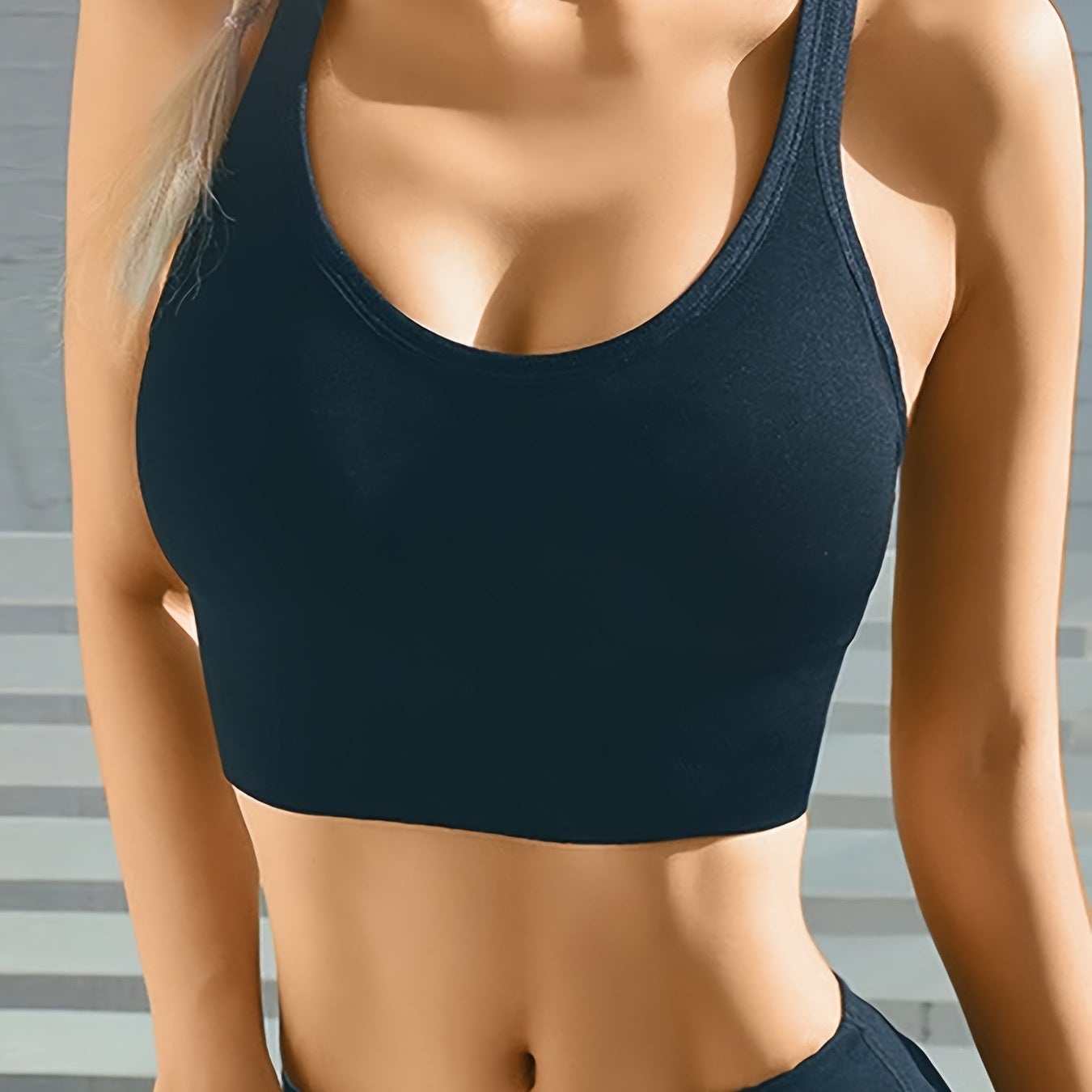 Damesports-bh – Medium støtte – Racerback – Åndbart, sømløst stof