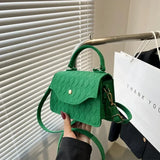 Blå crossbody-taske i koreansk stil under armene