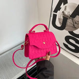 Blå crossbody-taske i koreansk stil under armene