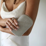 Guld og krystal aftenclutch til bruden