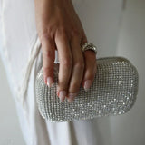 Guld og krystal aftenclutch til bruden