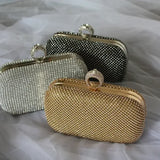 Guld og krystal aftenclutch til bruden