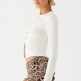 Minimalistisk cardigan med knapper