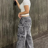 Utility cargobukser med lige ben