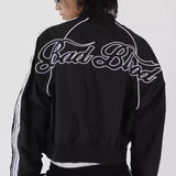 broderet retro bomberjakke