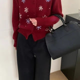 Snemønstret strikket vest