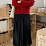 Ribbet cardigan med glitrende sløjfe