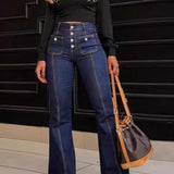 Slim strækbare jeans med svaj