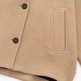 Kort, afslappet jakke i uldblanding