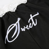 Cargobukser i urban stil med blondepaneler