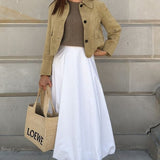 Vintage ruskindsjakke med revers