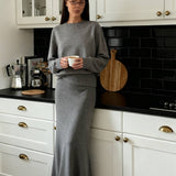 Todelt sæt med plisseret bodycon-nederdel