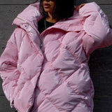 Overdimensioneret quiltet bomuldsjakke