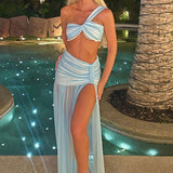 Sexet bikinisæt: nettop og bodycon-nederdel