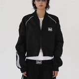 broderet retro bomberjakke