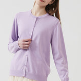 Let bomuldsstrikket friluftsvest med rund hals