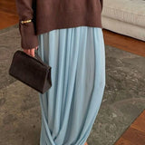 Lang, elegant, flagrende chiffonnederdel