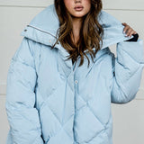 Overdimensioneret quiltet bomuldsjakke