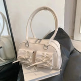 Sød crossbody-taske i PU-læder med butterfly